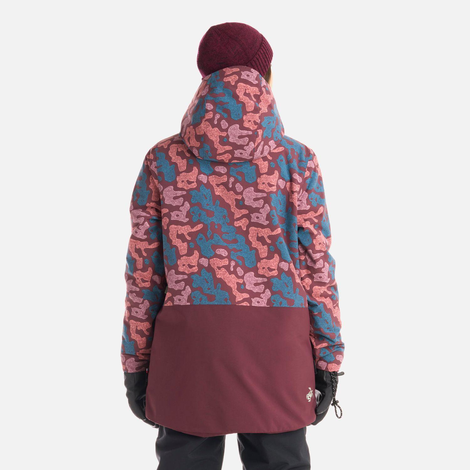 Chaqueta Mujer Yeti Print Burdeo Haka Honu-2