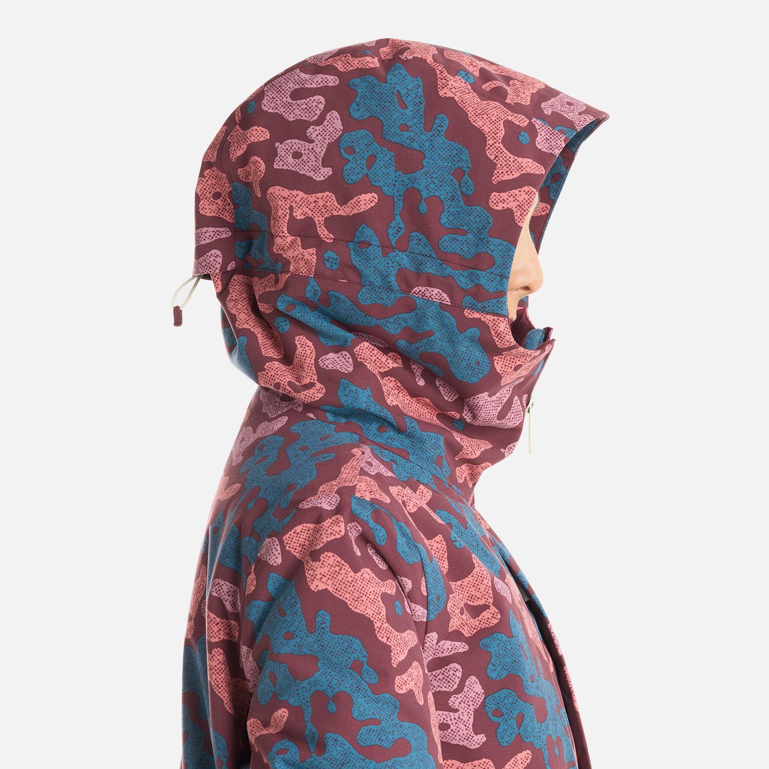 Chaqueta Mujer Yeti Print Burdeo Haka Honu-4