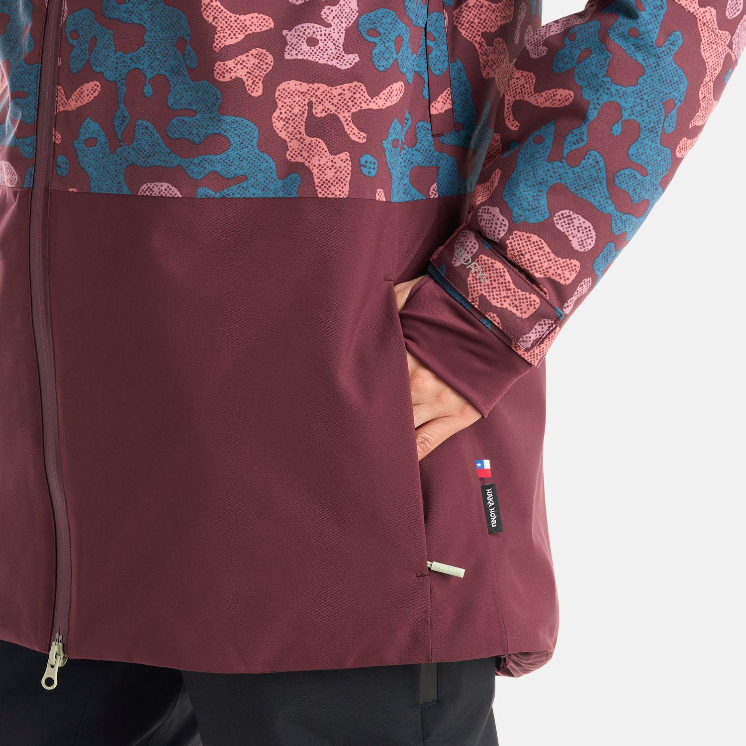 Chaqueta Mujer Yeti Print Burdeo Haka Honu-8
