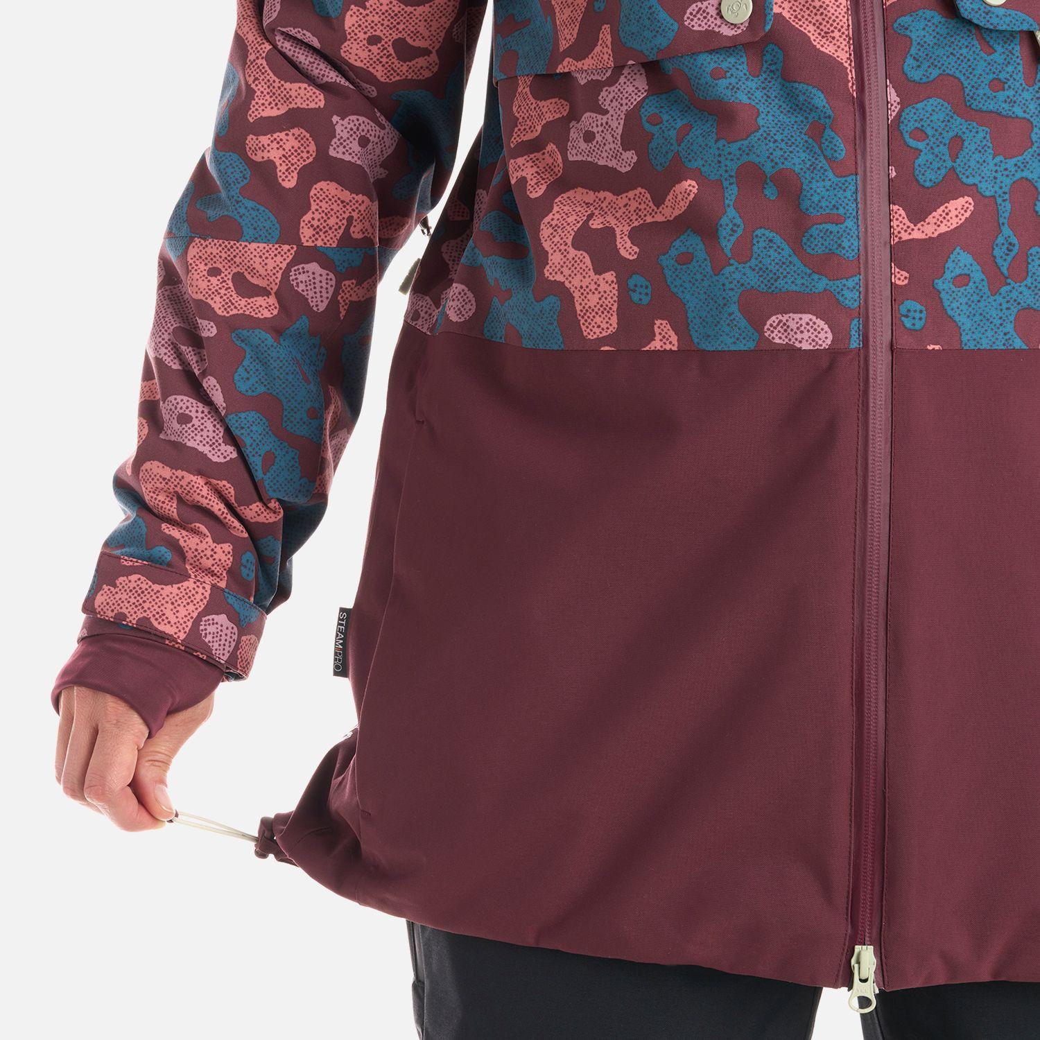 Chaqueta Mujer Yeti Print Burdeo Haka Honu-9
