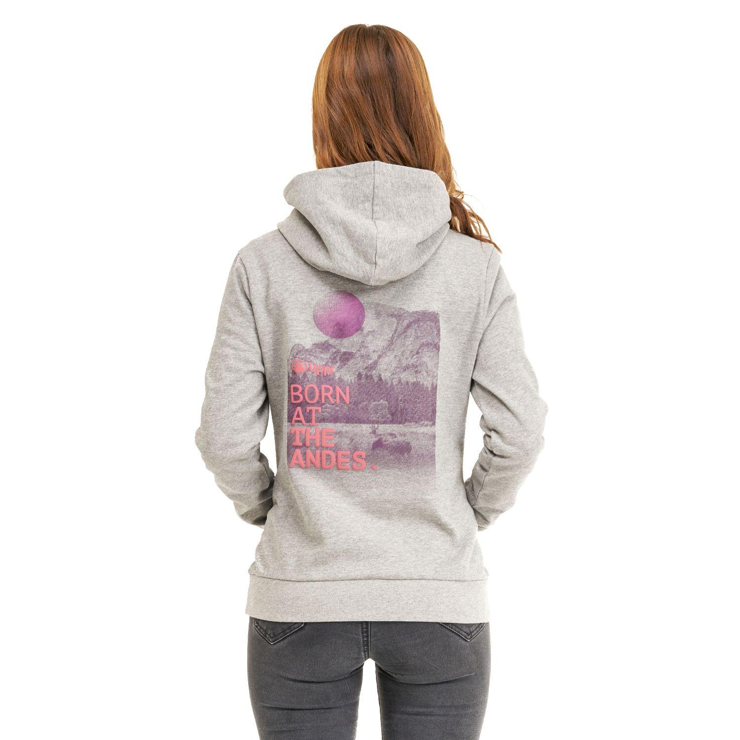 Poleron Mujer Insigne Hoody Sweatshirt Melange Gris Lippi I20-3