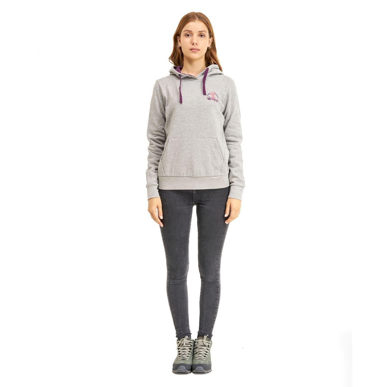Poleron Mujer Insigne Hoody Sweatshirt Melange Gris Lippi I20-6