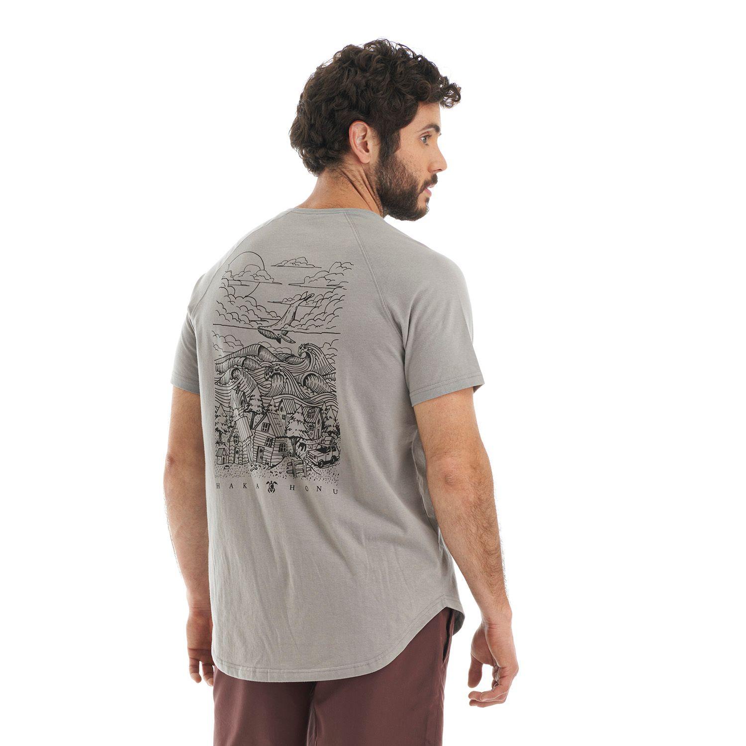 Polera Hombre Mundo magico Gris Haka Honu-4