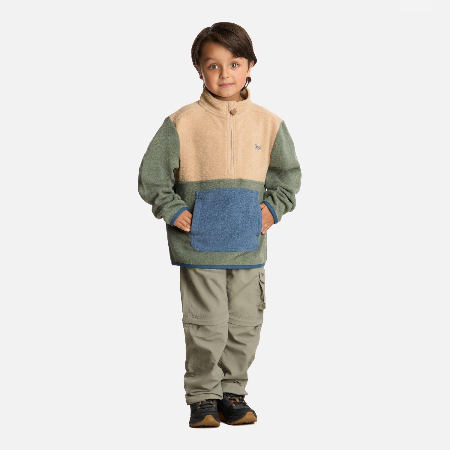 Polar Niño Forest 14 Zip Sweatshirt Jade Oscuro Lippi I25-5