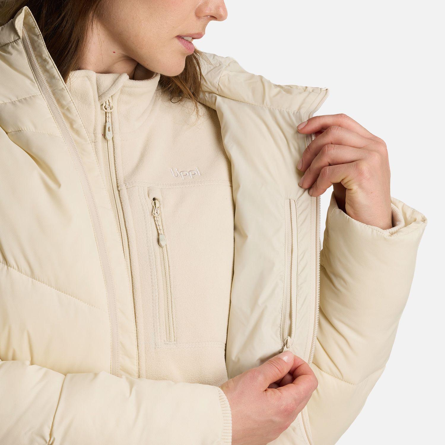 Chaqueta Mujer Long Line Steam Pro Hoody Jacket Crema Lippi-7