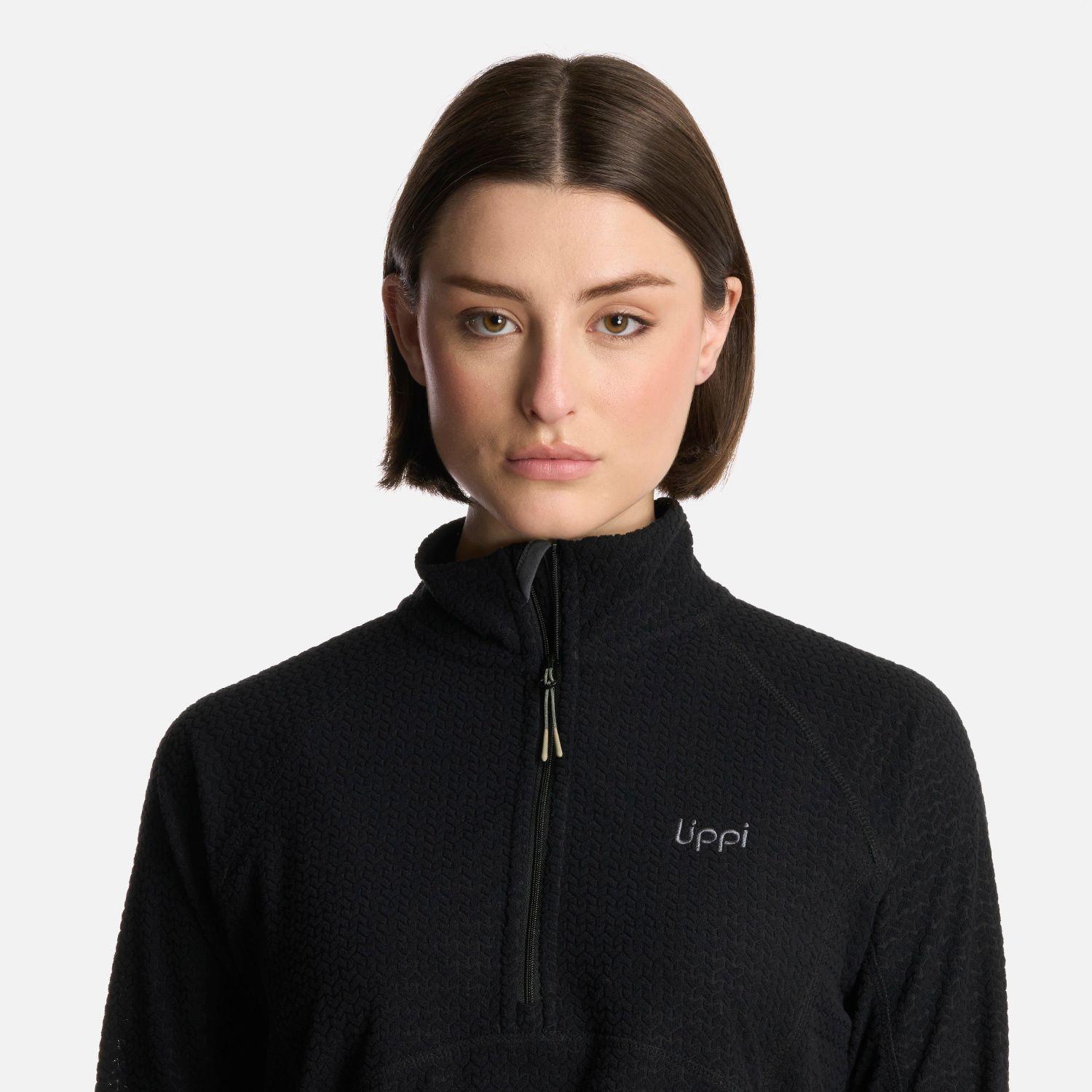 Polerón Mujer Jacaranda Nano-F 14 Zip Negro Lippi-3