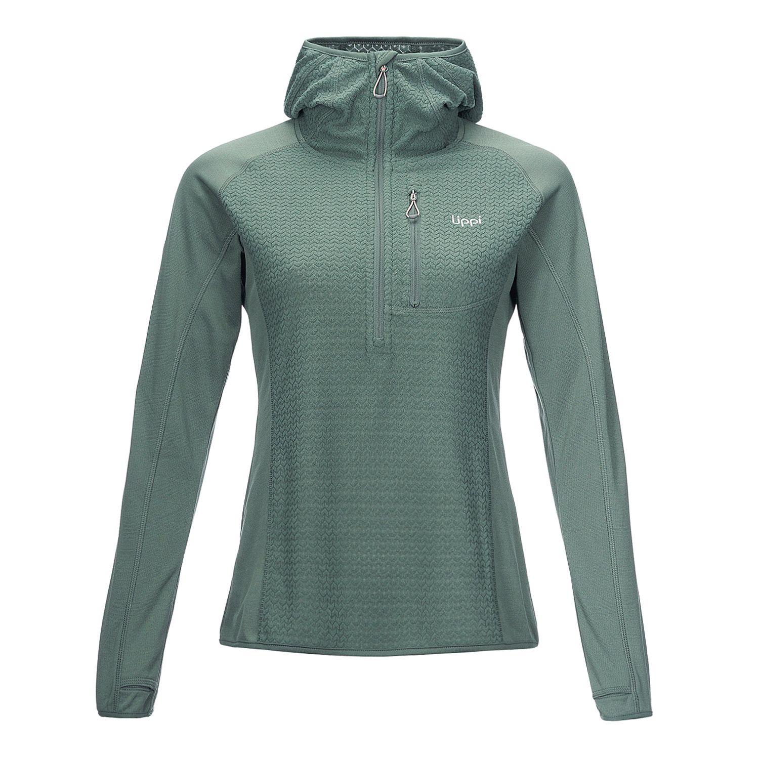 Poleron Mujer Jacaranda Mountain Nano-F 14 Zip Hoody Verde Grisaceo Lippi-0