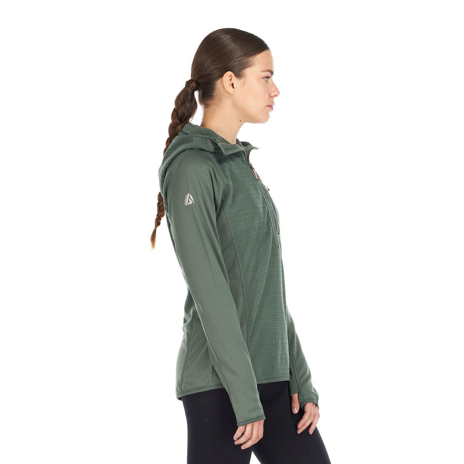 Poleron Mujer Jacaranda Mountain Nano-F 14 Zip Hoody Verde Grisaceo Lippi-2
