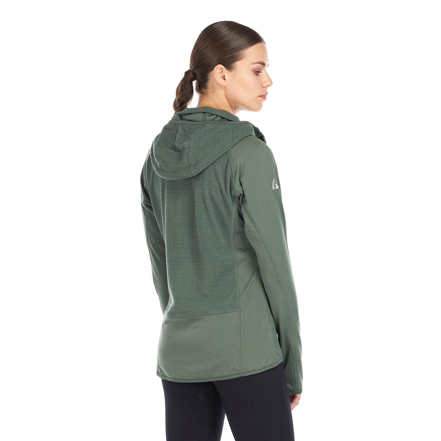 Poleron Mujer Jacaranda Mountain Nano-F 14 Zip Hoody Verde Grisaceo Lippi-3