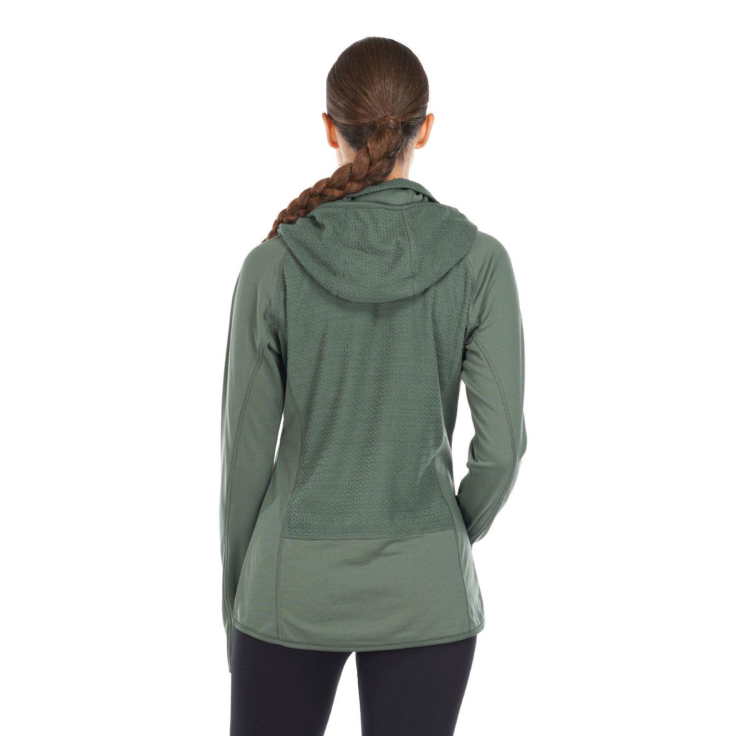 Poleron Mujer Jacaranda Mountain Nano-F 14 Zip Hoody Verde Grisaceo Lippi-4