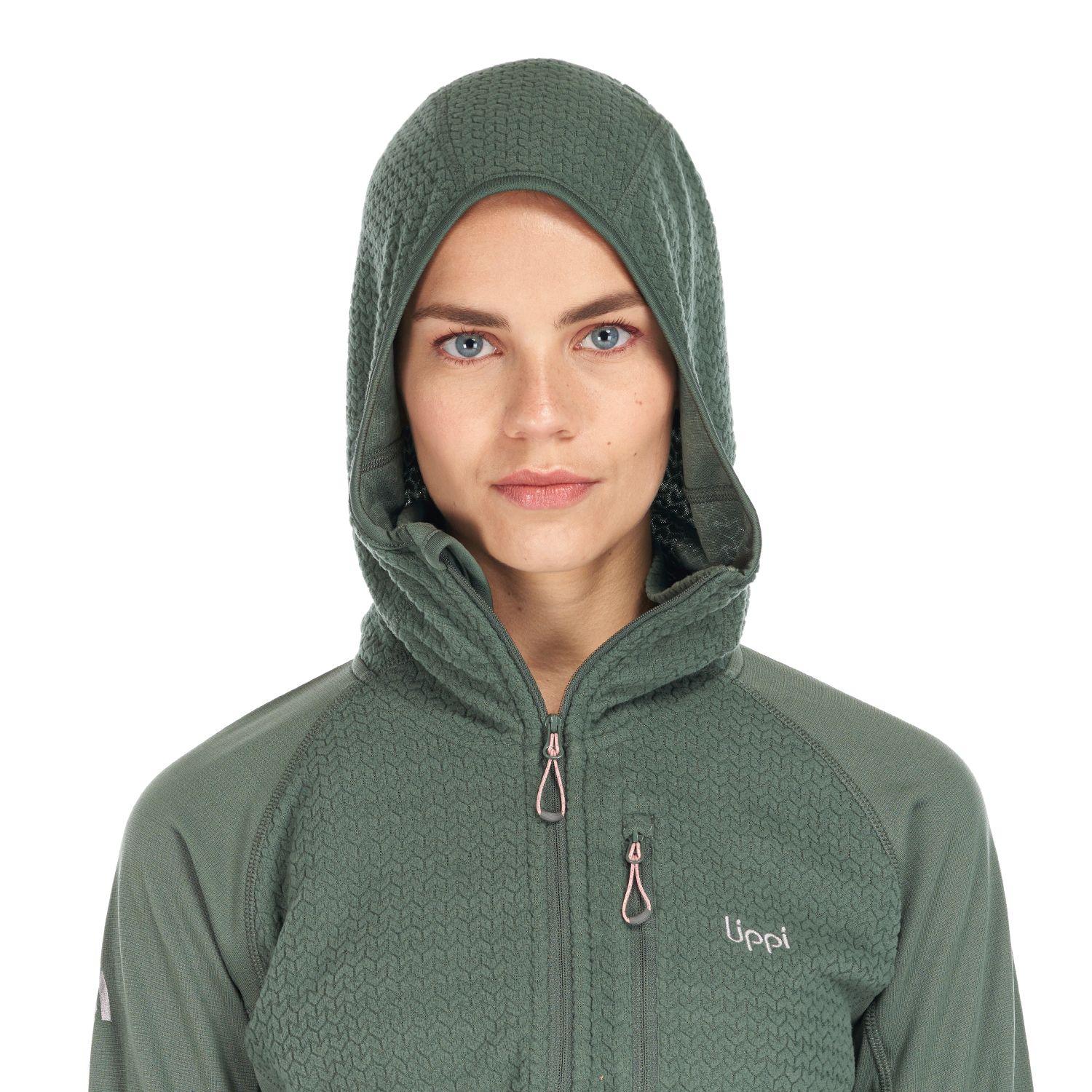 Poleron Mujer Jacaranda Mountain Nano-F 14 Zip Hoody Verde Grisaceo Lippi-6