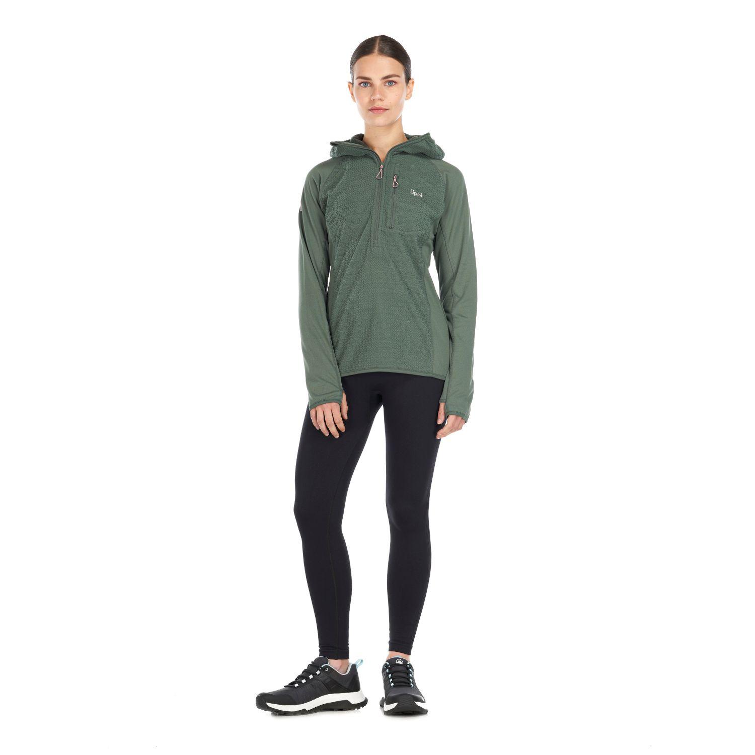 Poleron Mujer Jacaranda Mountain Nano-F 14 Zip Hoody Verde Grisaceo Lippi-8