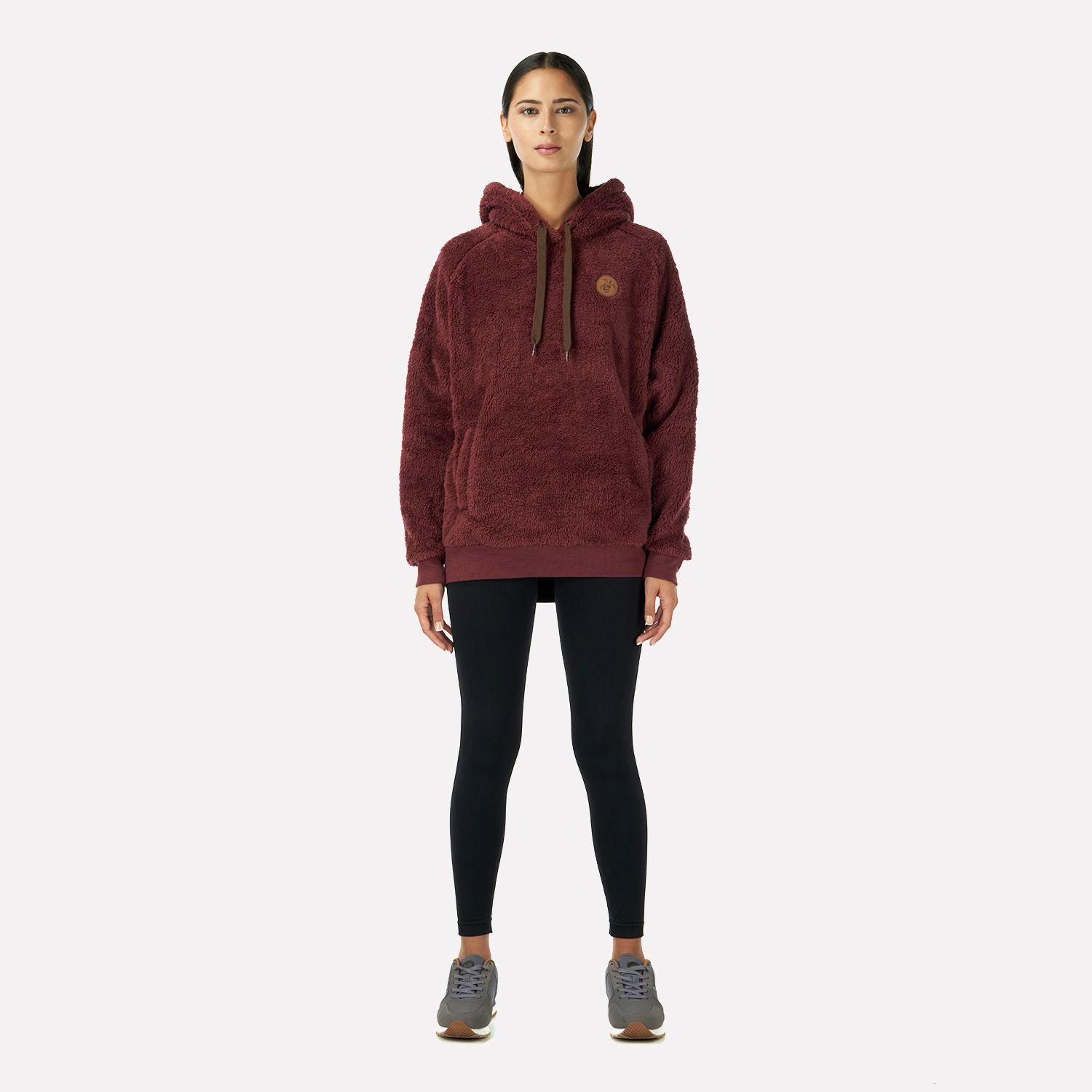 Poleron Mujer Cangur-oso Burdeo Haka Honu-5