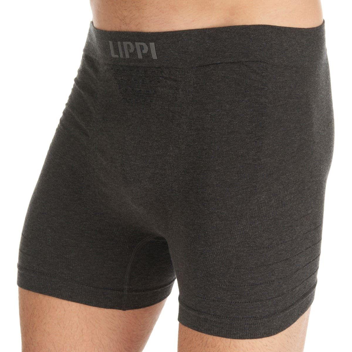 Ropa Interior Hombre Pack Skintec Seamless Boxer Negro y Gris Oscuro Lippi V22-7
