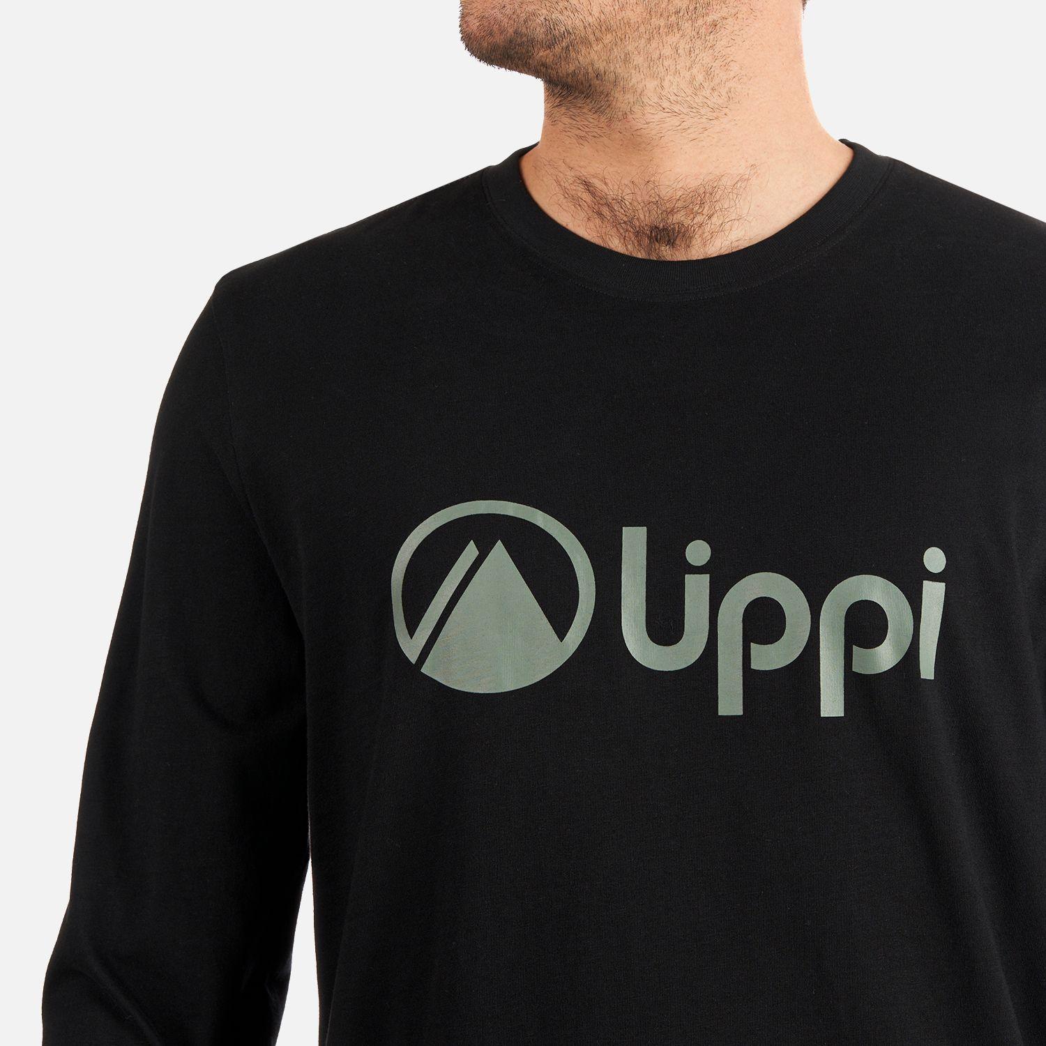 Polera Hombre Logo Lippi Long Sleeve T-Shirt Negro Lippi I22-5