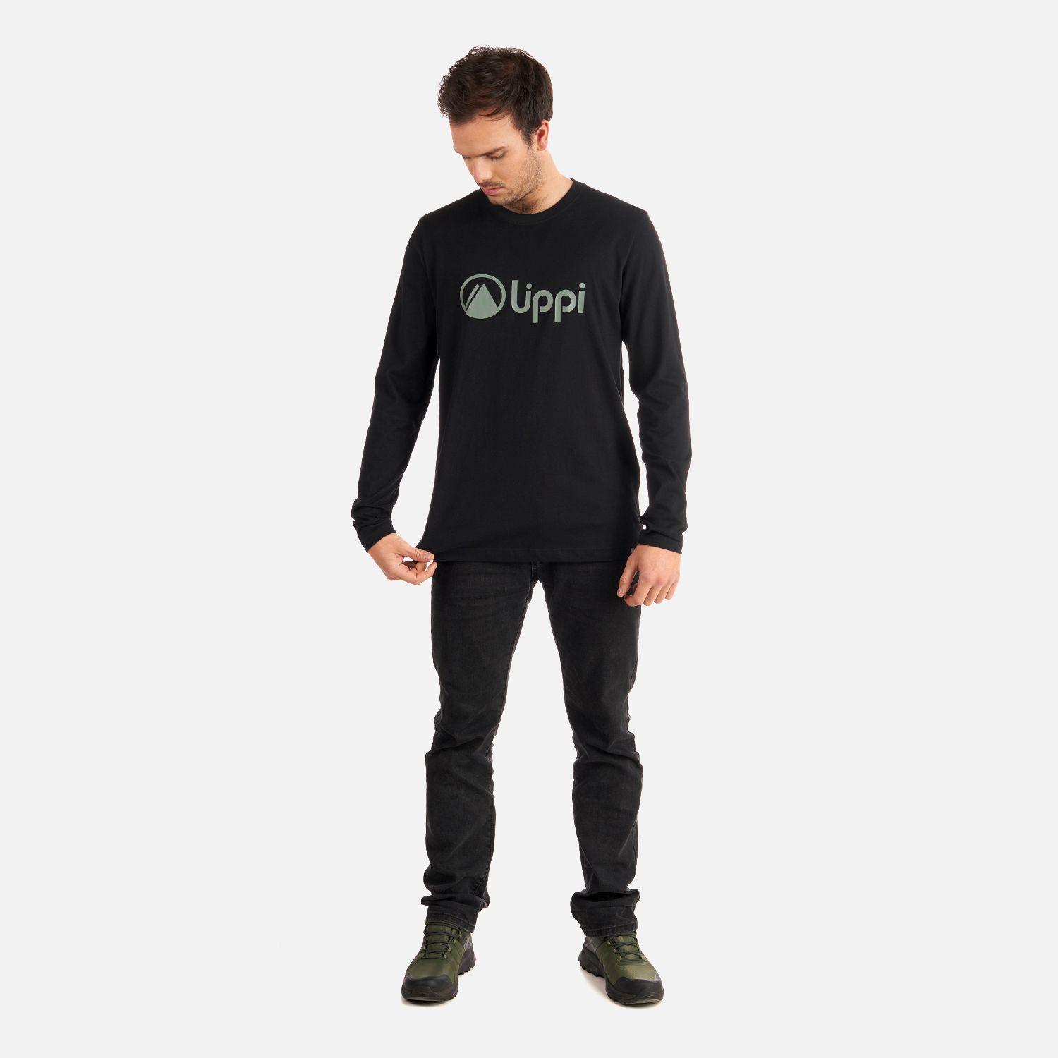 Polera Hombre Logo Lippi Long Sleeve T-Shirt Negro Lippi I22-6