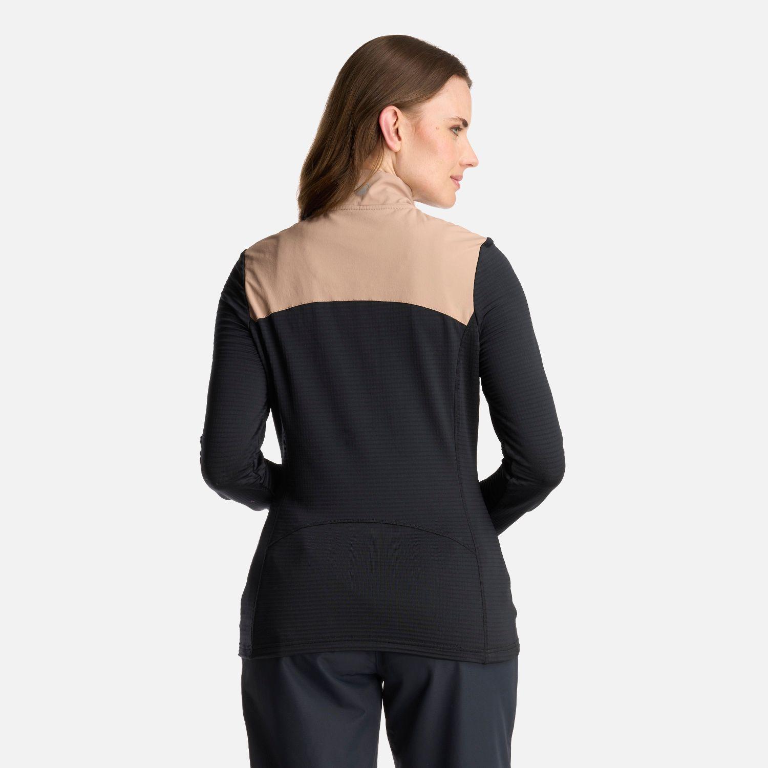 Poleron Mujer Karova Nano F 1/4 Zip Negro Lippi-4