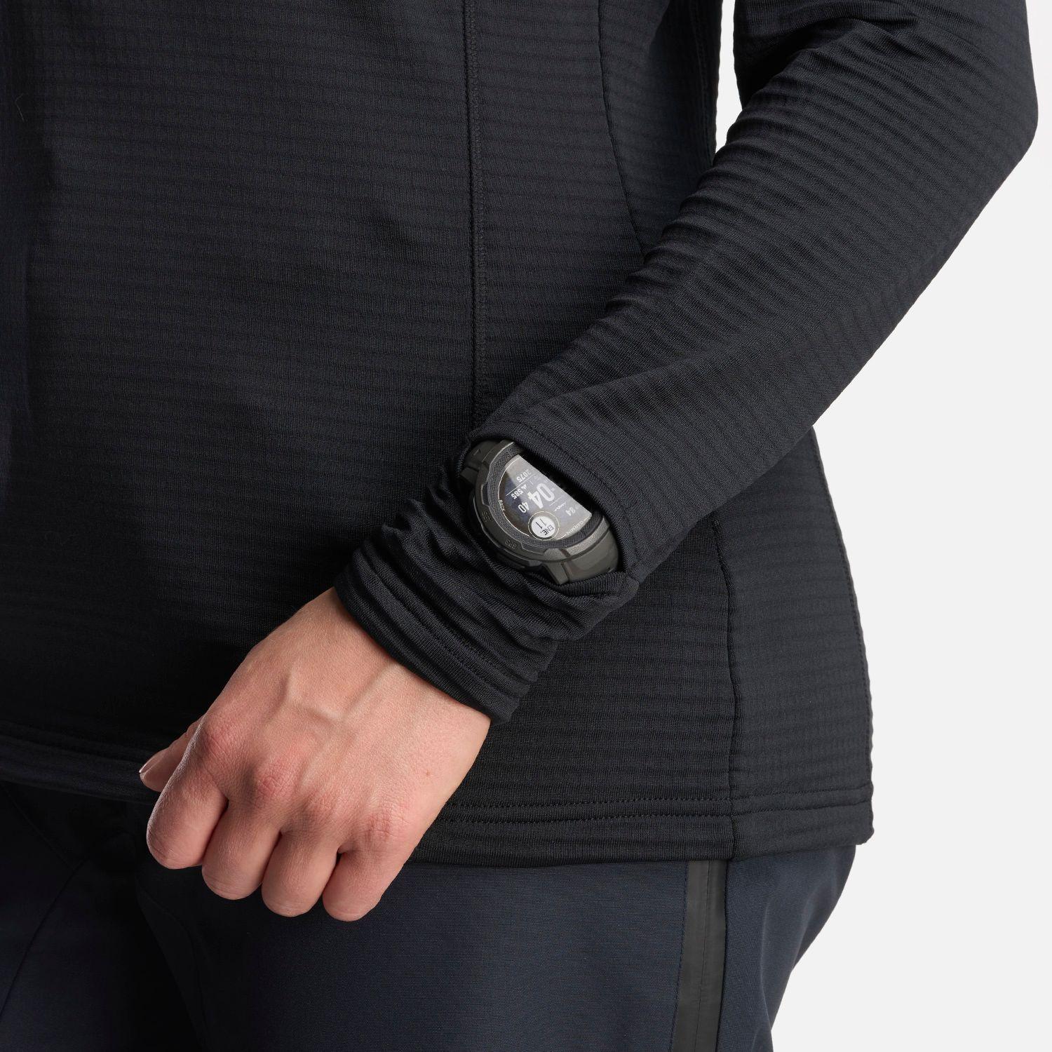 Poleron Mujer Karova Nano F 1/4 Zip Negro Lippi-6