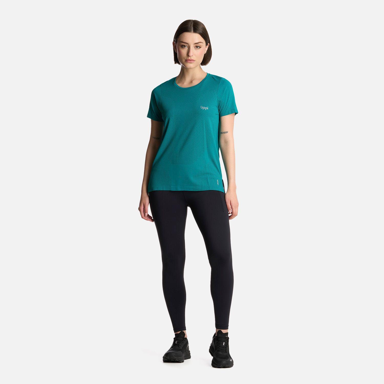 Polera Mujer 4Run Seamless Trail Short Sleeve Turquesa Lippi-4