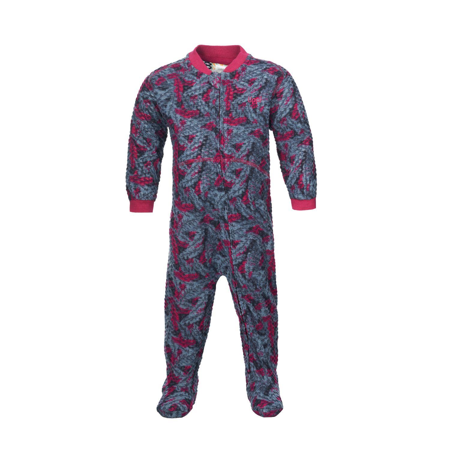 Enterito Baby Girl Saltamontes Nano-F Full Zip Onesie Print Celeste Lippi-0