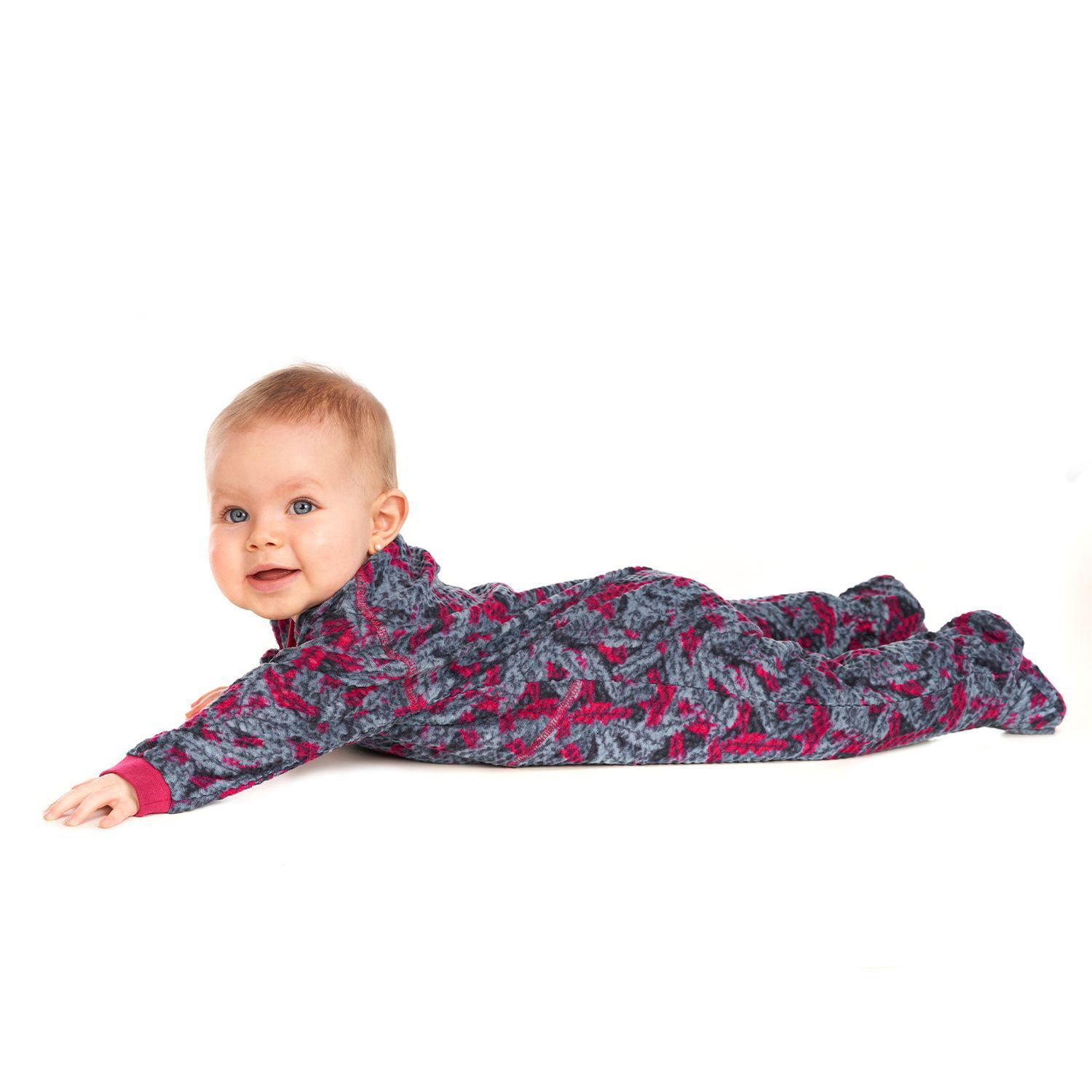 Enterito Baby Girl Saltamontes Nano-F Full Zip Onesie Print Celeste Lippi-2