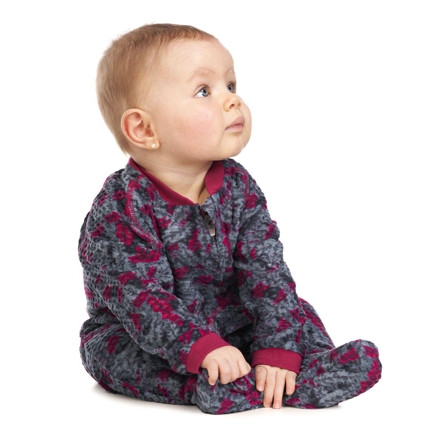 Enterito Baby Girl Saltamontes Nano-F Full Zip Onesie Print Celeste Lippi-3