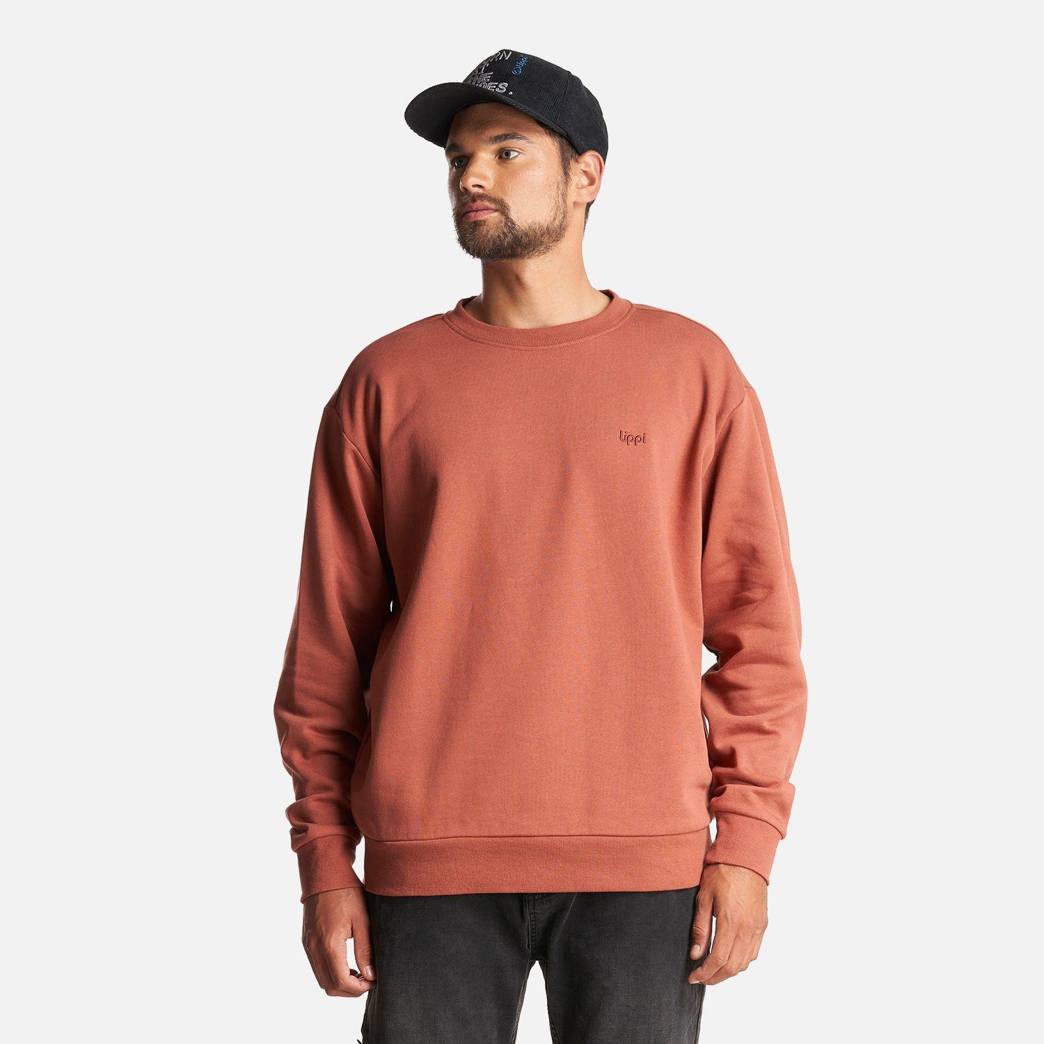 Poleron Hombre Insigne Crewneck Sweatshirt Back Print Terracota Lippi-1