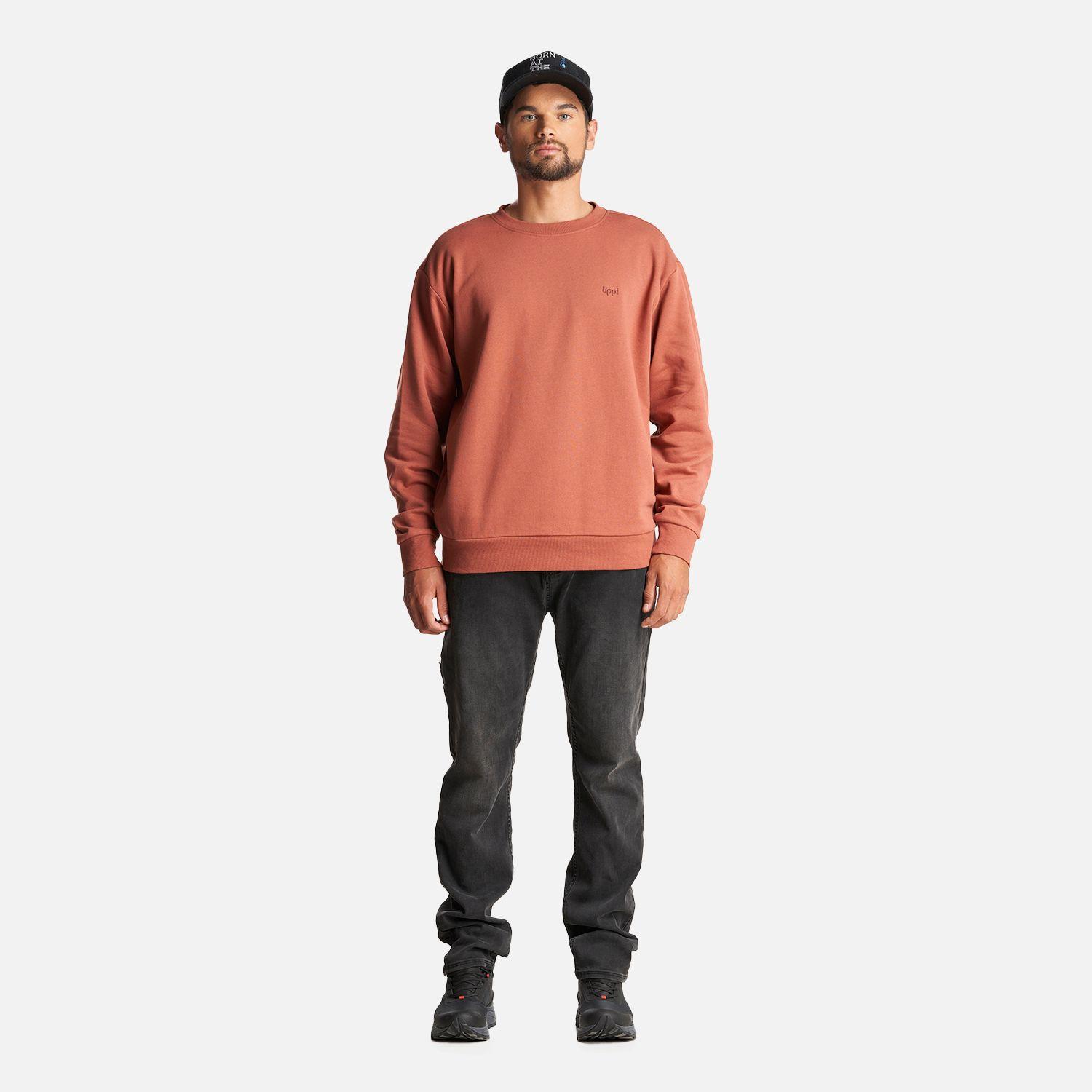 Poleron Hombre Insigne Crewneck Sweatshirt Back Print Terracota Lippi-4