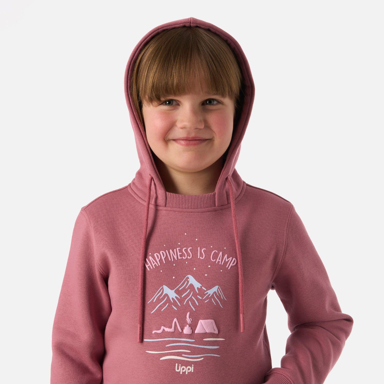 Polerón Niña Insigne Hoody Sweatshirt Rosa Oscuro Lippi V26-3