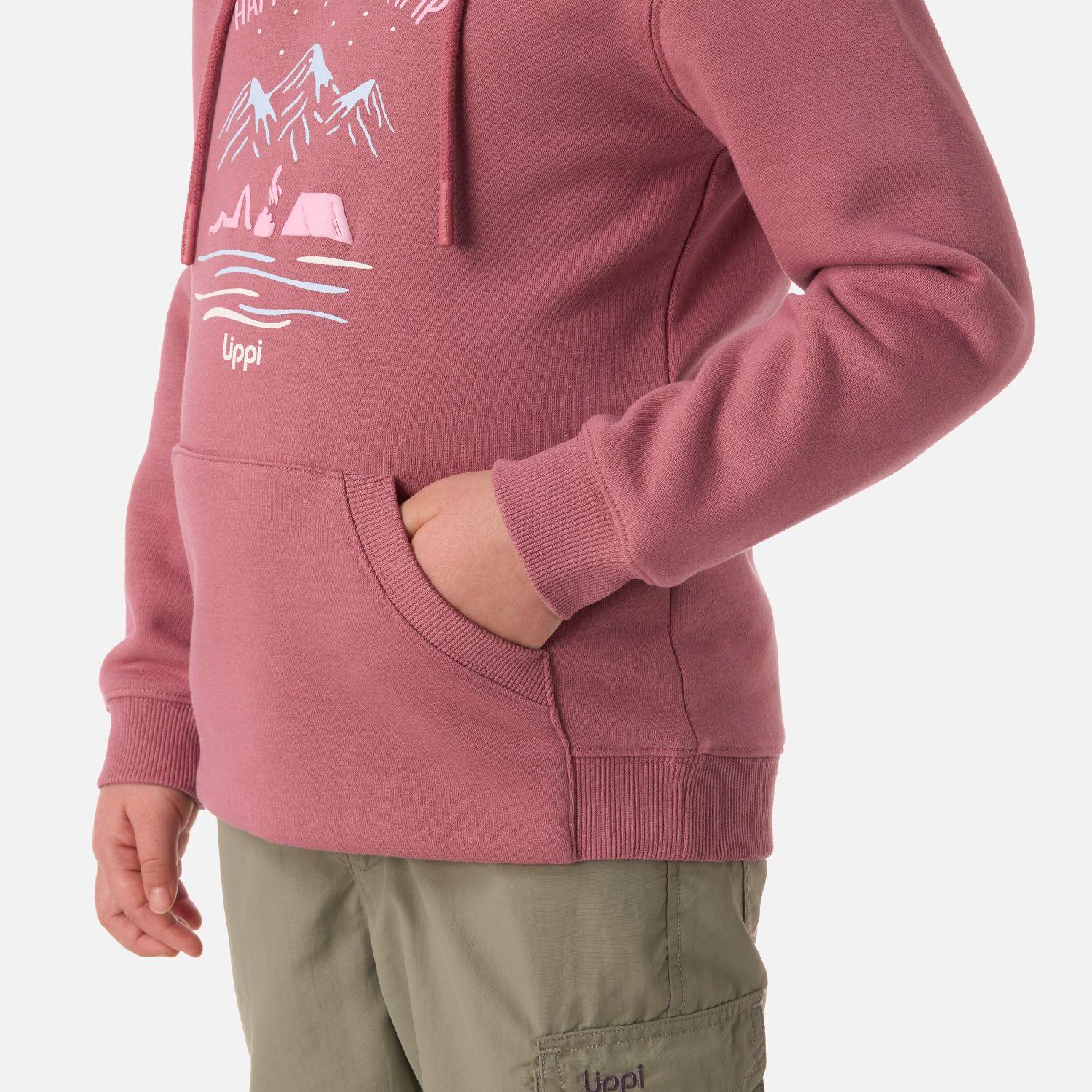 Polerón Niña Insigne Hoody Sweatshirt Rosa Oscuro Lippi V26-4