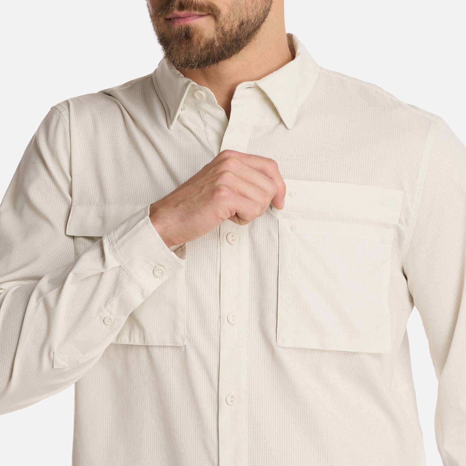 Camisa Hombre Rosselot Long Sleeve Q-Dry Blanco Lippi I25-3