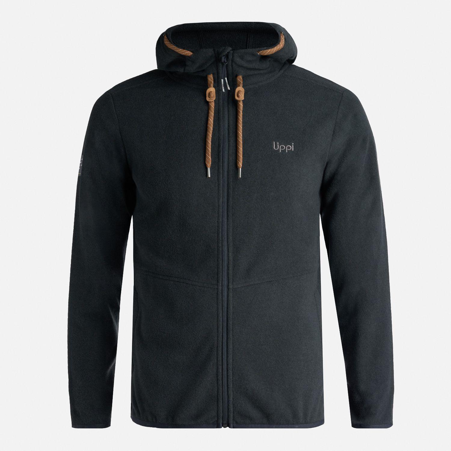 Polerón Teen Boy Stripes Nano-F Full Zip Negro Lippi I25-6