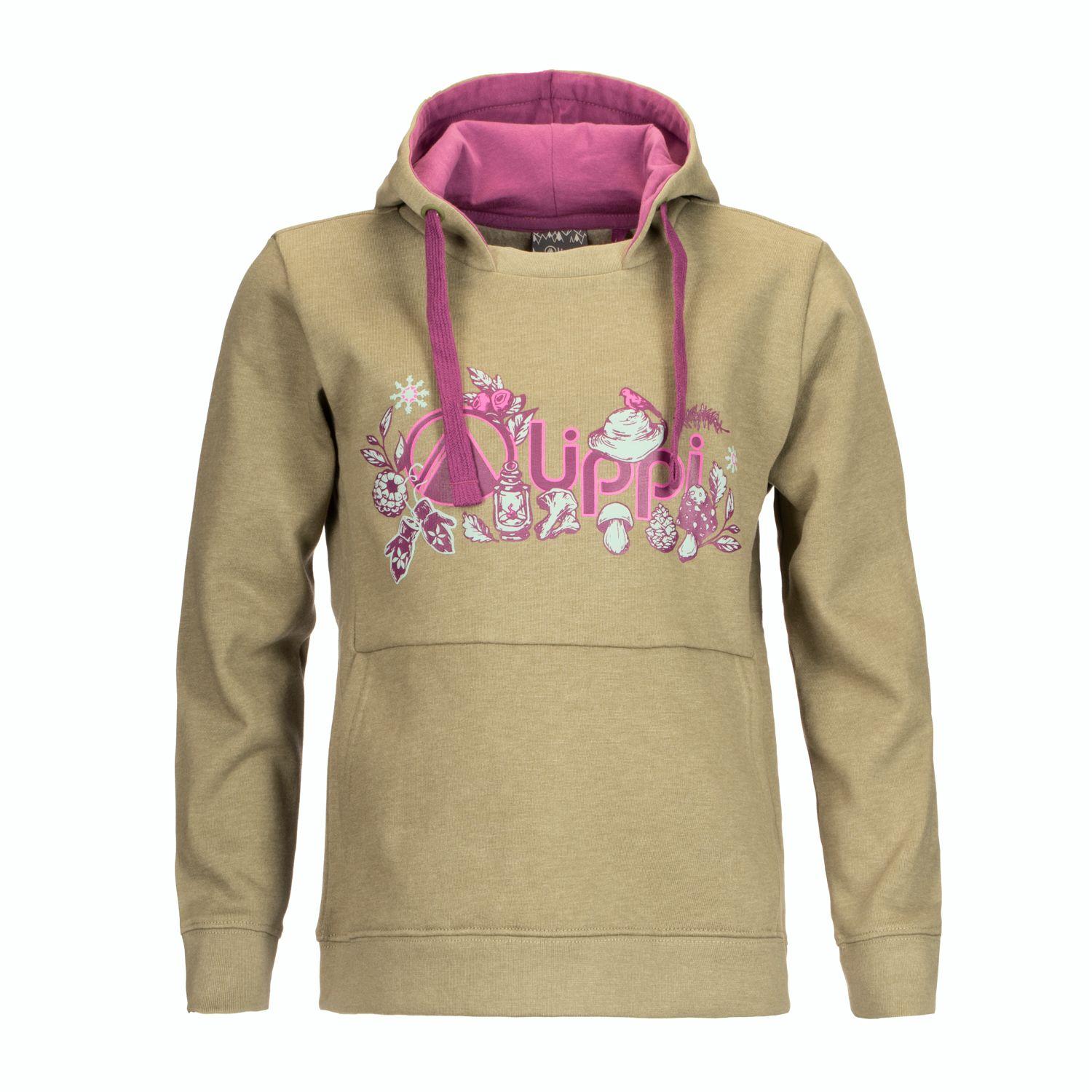 Poleron Niña Insigne Hoody Sweatshirt Melange Verde Lippi-0