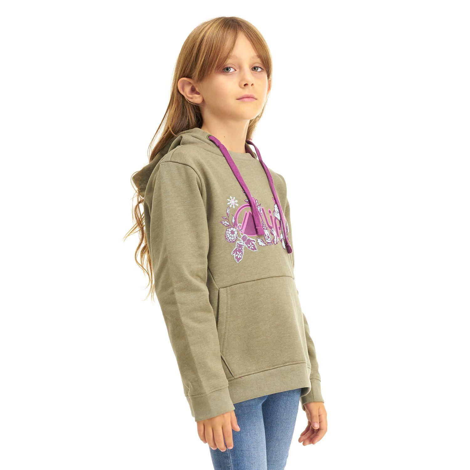 Poleron Niña Insigne Hoody Sweatshirt Melange Verde Lippi-2