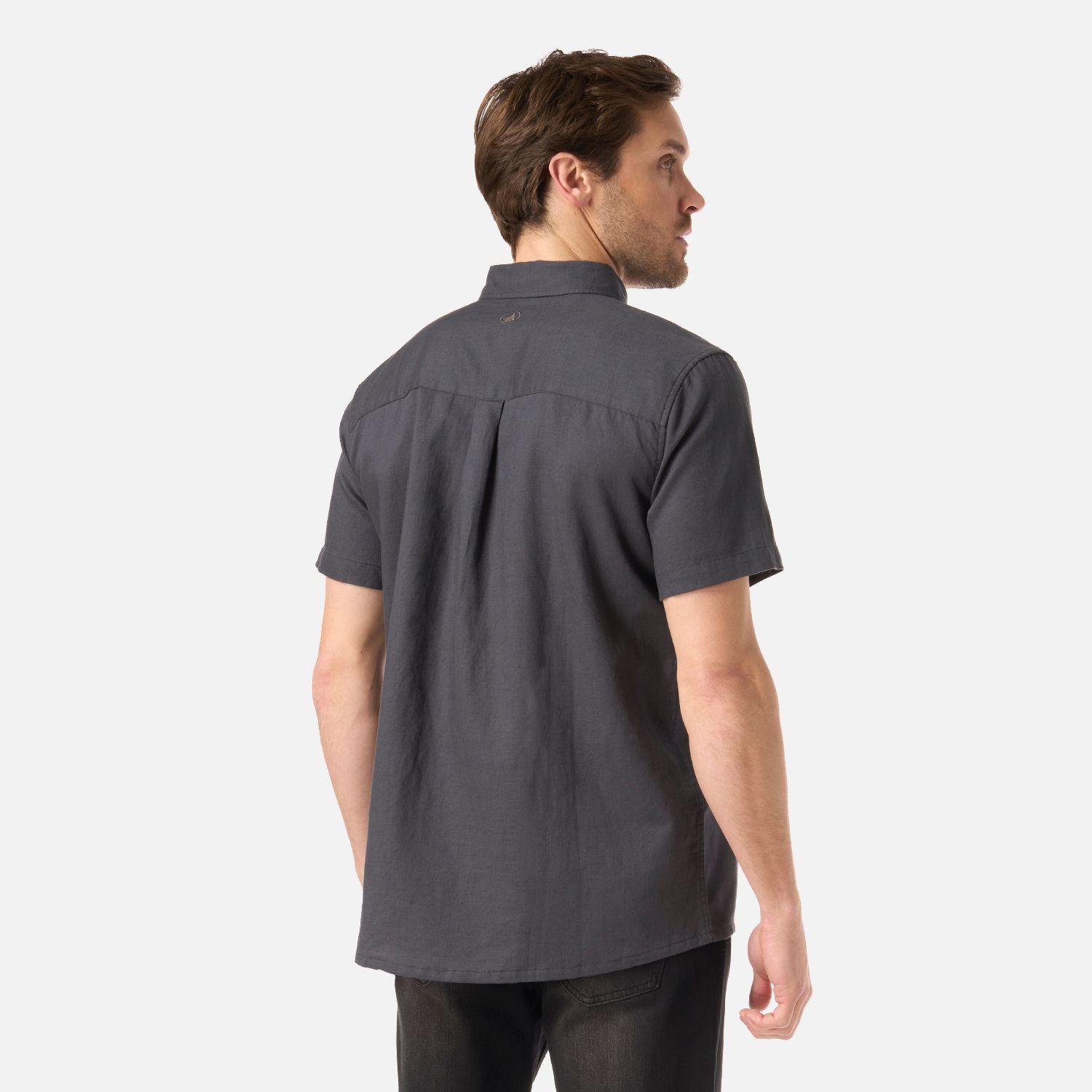 Camisa Hombre Terrain Linen Shirt Gris Medio Lippi V26-2