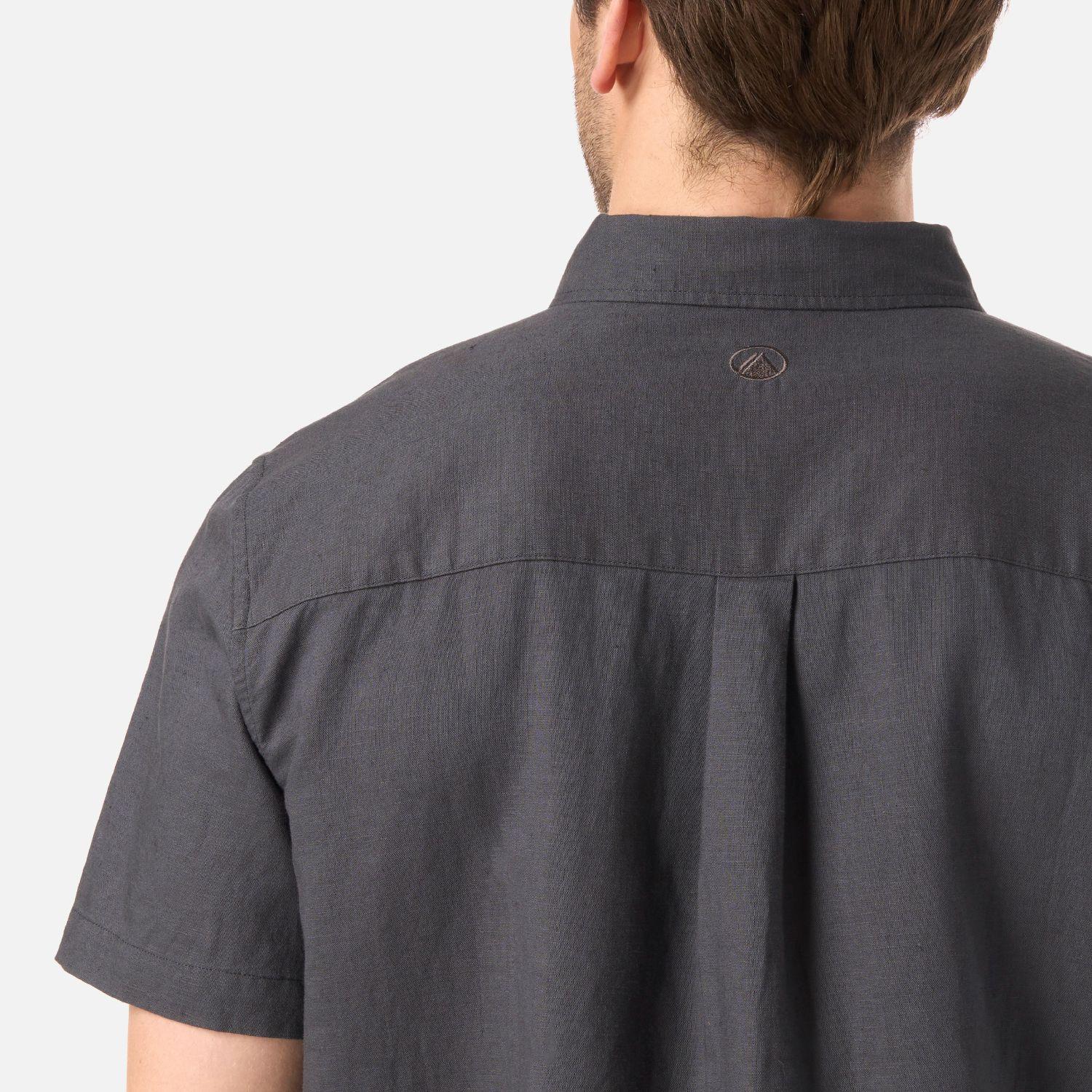 Camisa Hombre Terrain Linen Shirt Gris Medio Lippi V26-4