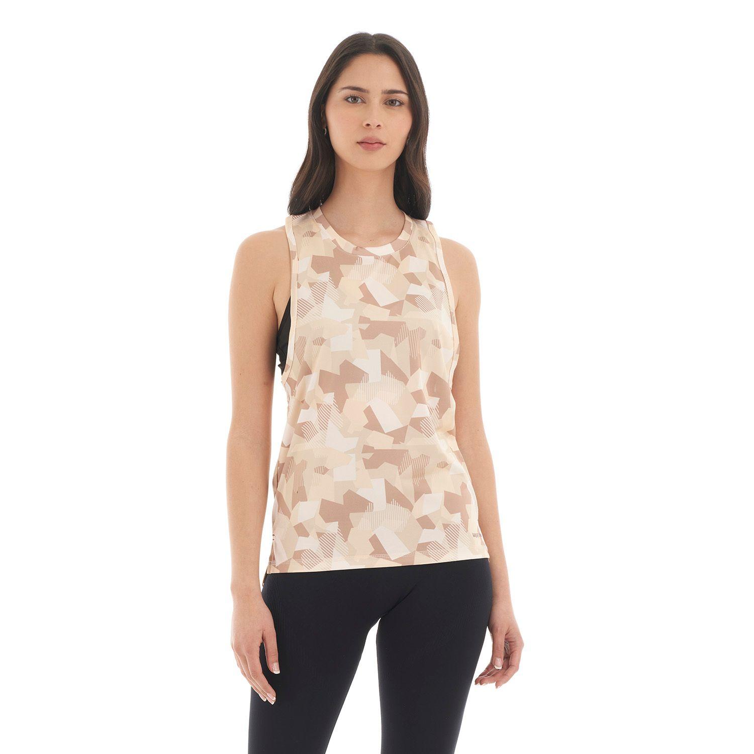 Polera Mujer Sudala Beige print Haka Honu-1