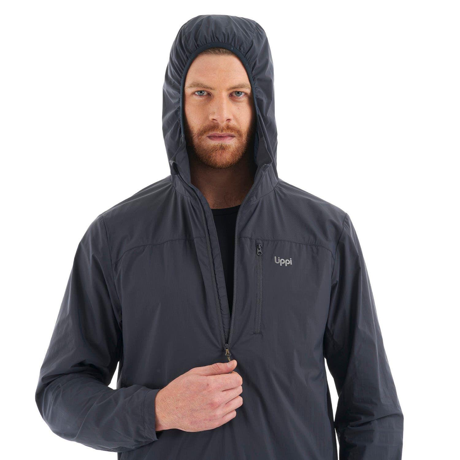 Chaqueta Hombre Spry WindBreaker 14 Zip Hoody Jacket Azul Noche Lippi-7