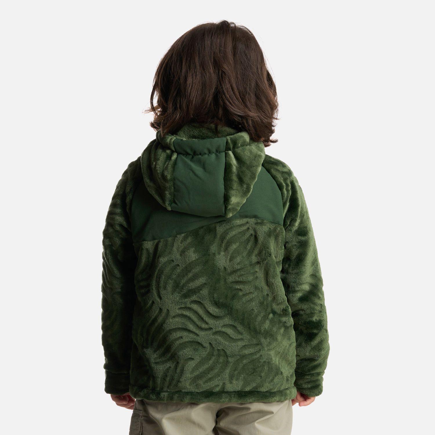 Poleron Niño Mini Polaroid Verde Militar Haka Honu-2