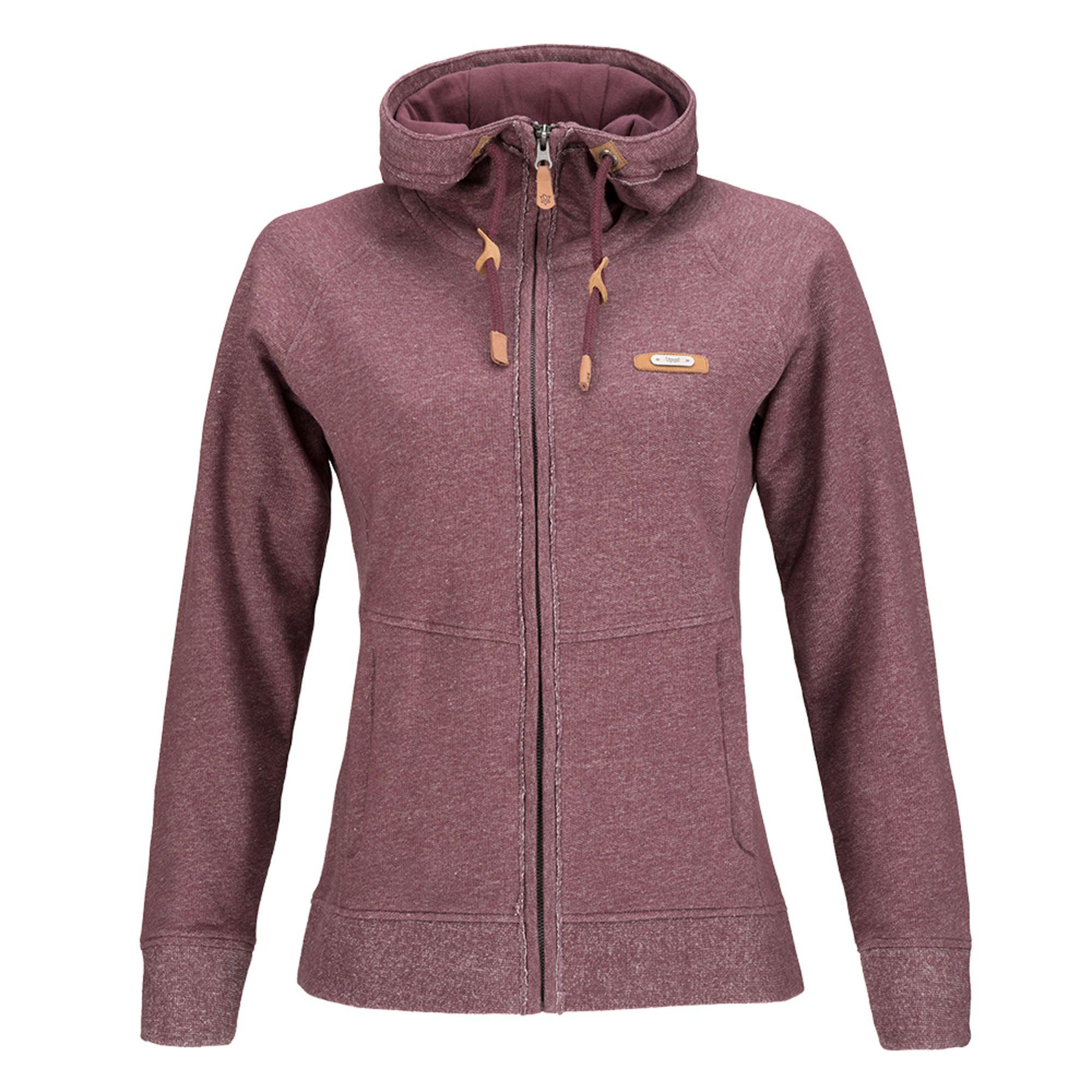 Poleron Mujer Spirit Cotton Hoody Melange Uva Lippi-0