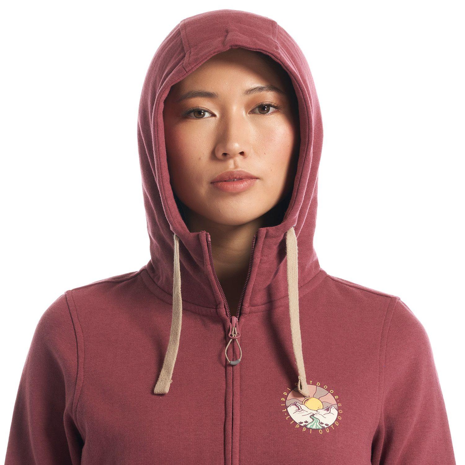 Poleron Mujer Insigne Full Zip Hoody Sweatshirt Palo Rosa Lippi V22-6