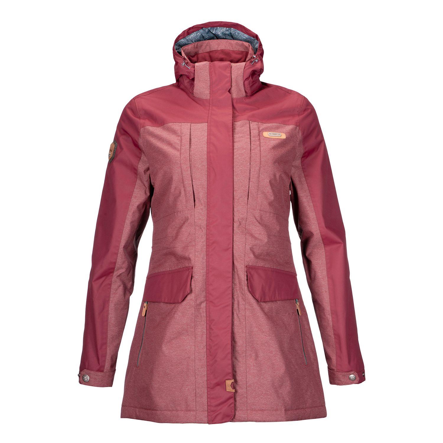 Chaqueta Mujer Grove B-Dry Hoody Jacket Melange Vino Lippi-0