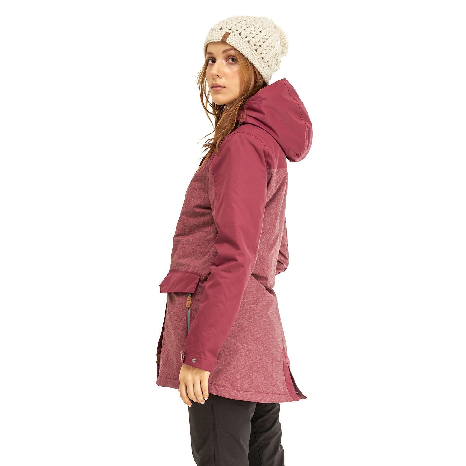 Chaqueta Mujer Grove B-Dry Hoody Jacket Melange Vino Lippi-2