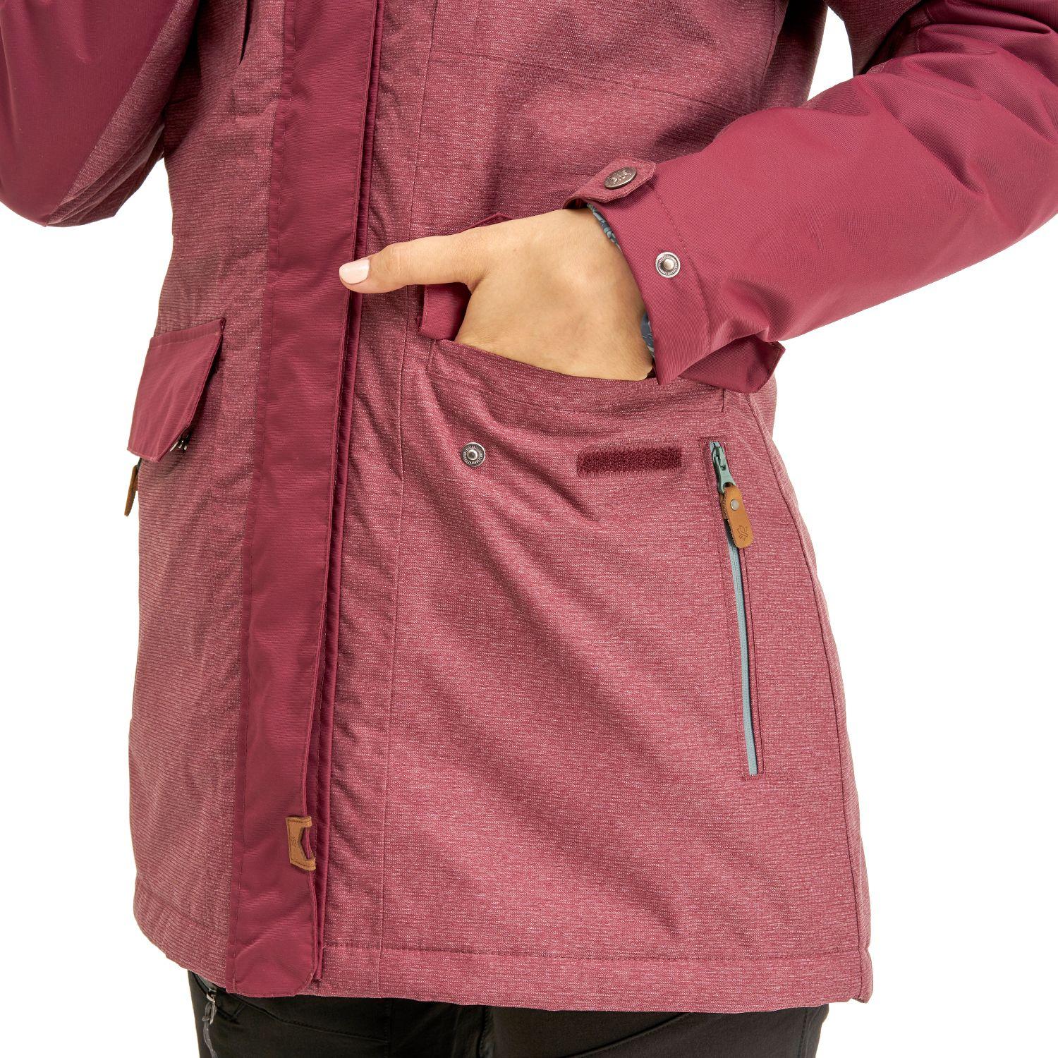 Chaqueta Mujer Grove B-Dry Hoody Jacket Melange Vino Lippi-5
