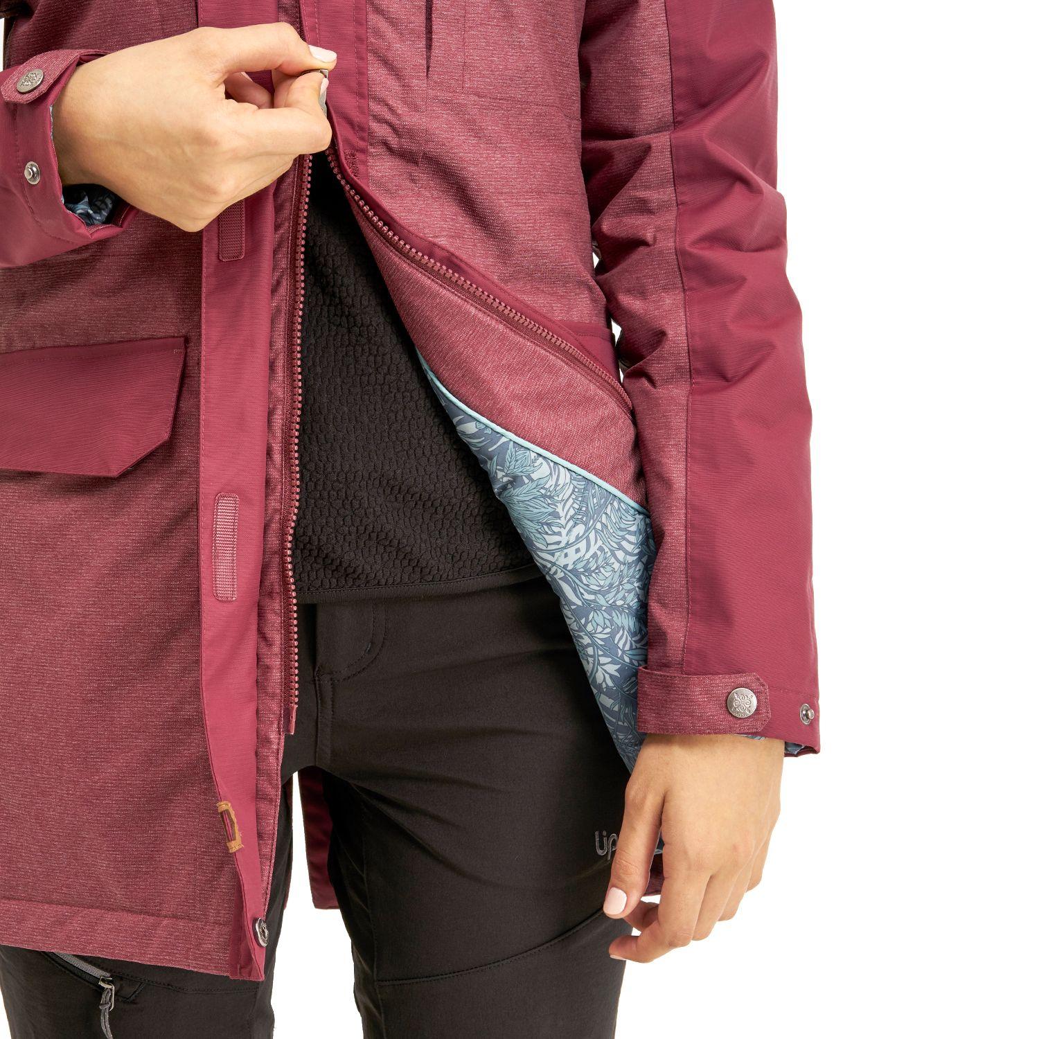 Chaqueta Mujer Grove B-Dry Hoody Jacket Melange Vino Lippi-6