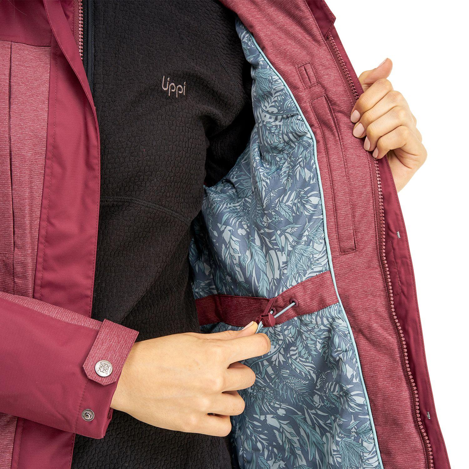 Chaqueta Mujer Grove B-Dry Hoody Jacket Melange Vino Lippi-7