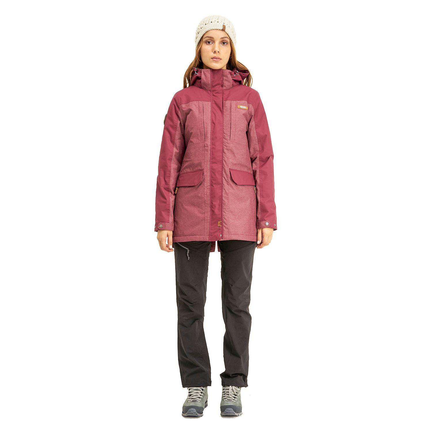 Chaqueta Mujer Grove B-Dry Hoody Jacket Melange Vino Lippi-8