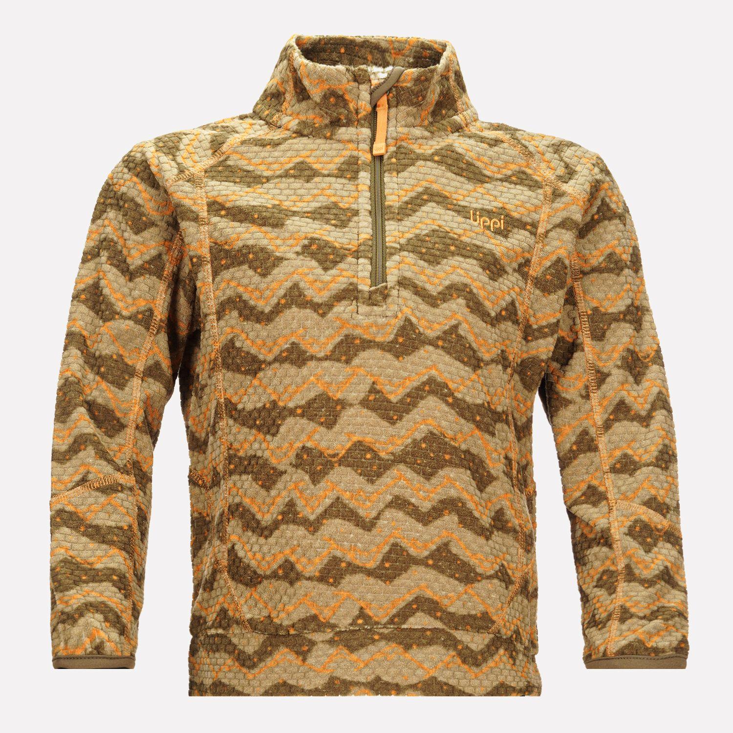 Poleron Niño Saltamontes Nano-F 14 Zip Print Verde Lippi I22-0