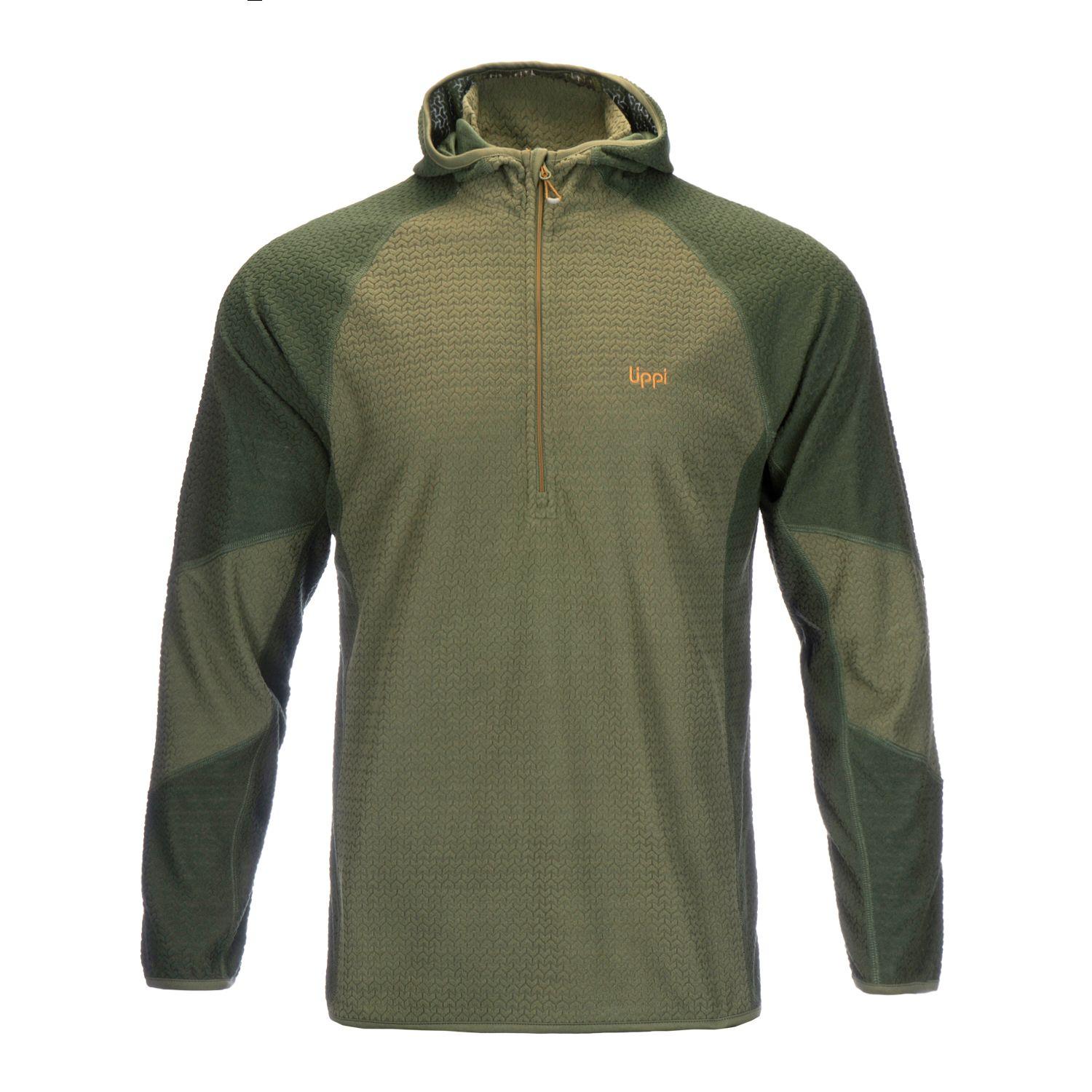 Poleron Hombre Jacaranda Nano-F 14 Zip Hoody Verde Oscuro Lippi I20-0