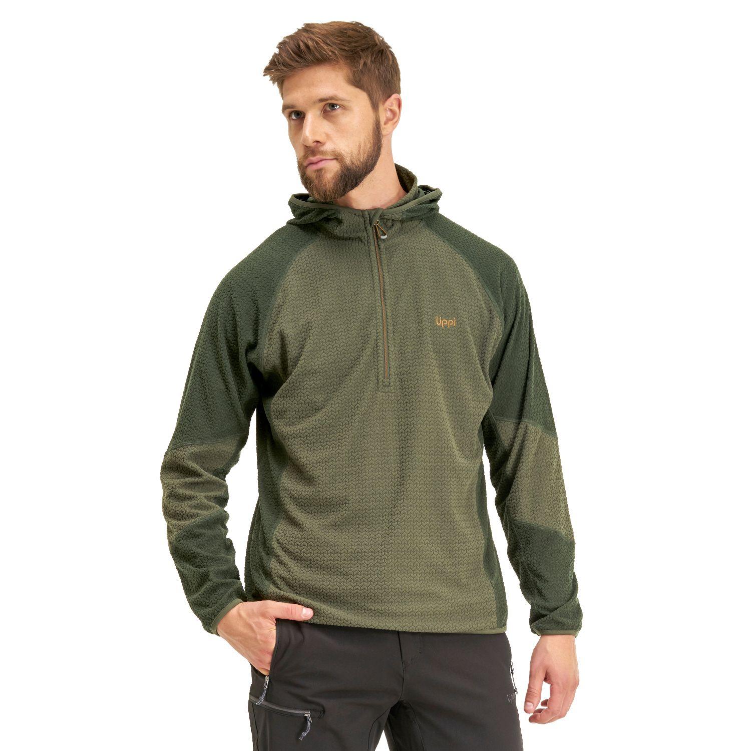 Poleron Hombre Jacaranda Nano-F 14 Zip Hoody Verde Oscuro Lippi I20-1